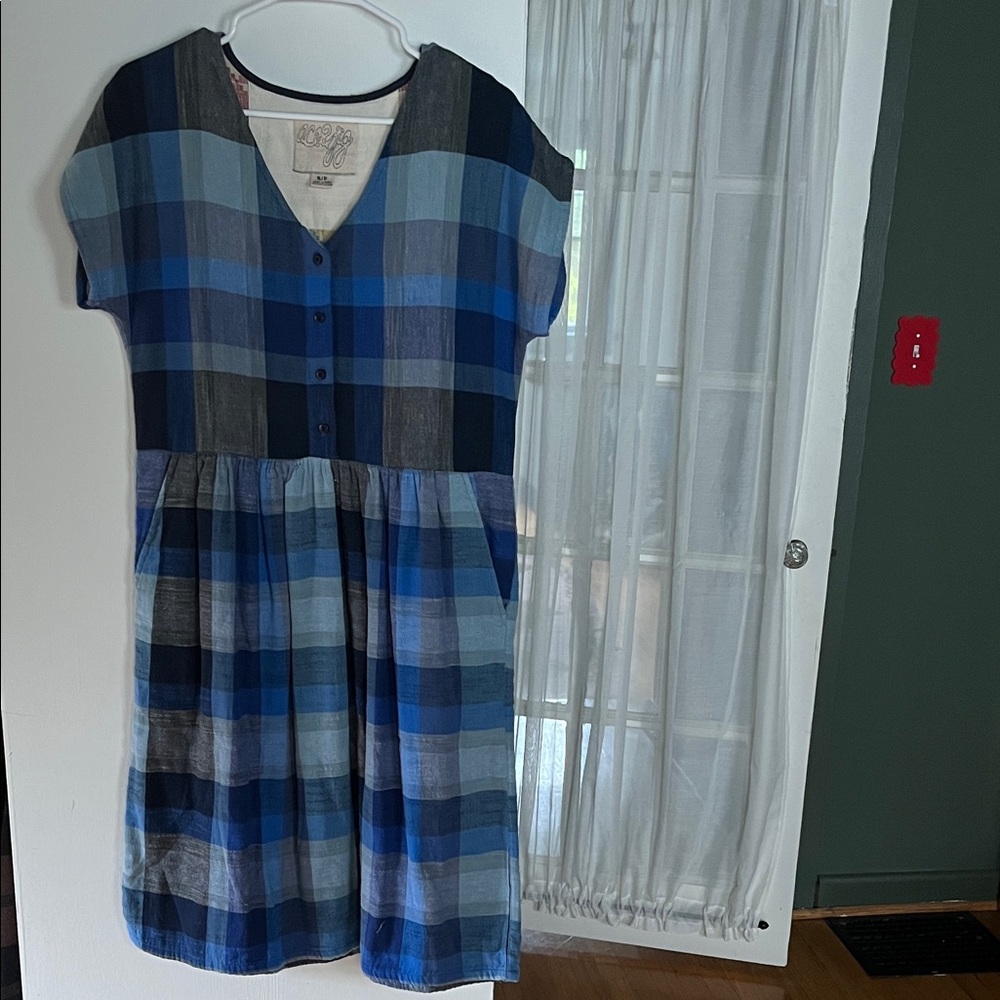 Ace & Jig Marine Chelsea plaid dress sz S